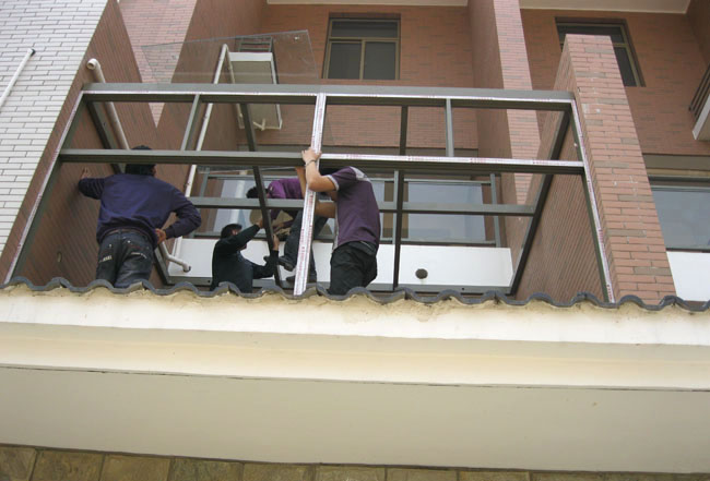 陽光房安裝現(xiàn)場3