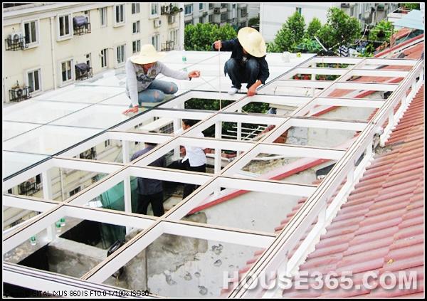 陽光房安裝現(xiàn)場1